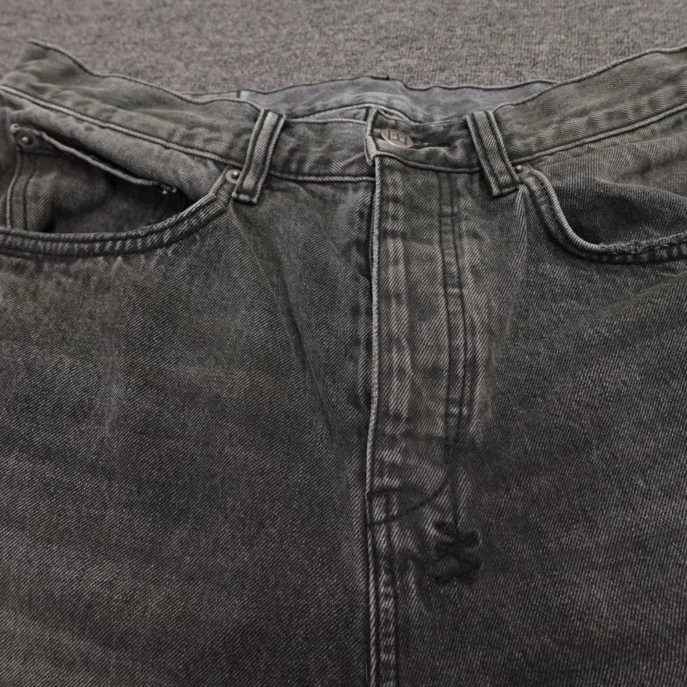 Ksubi Anti K Mekanik Jeans Mens 32x30 Gray Dark Wash Relaxed Fit Straight Denim